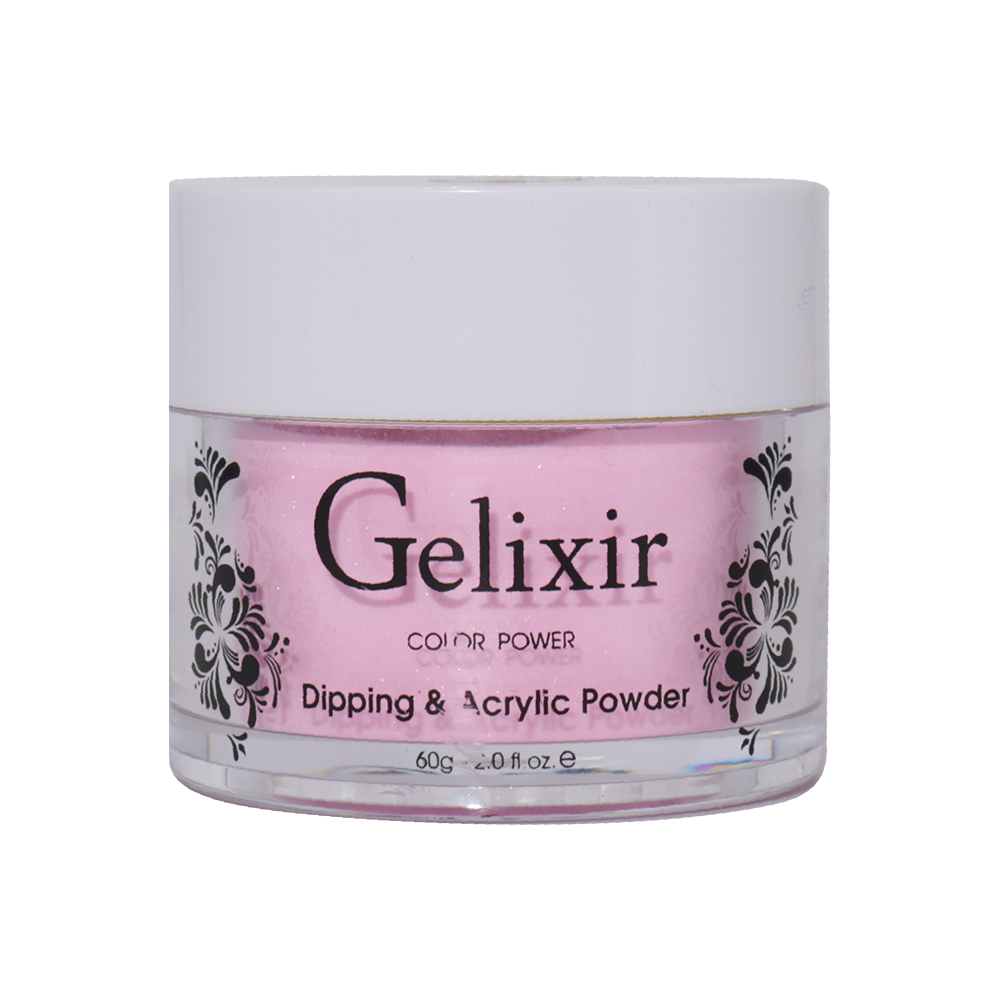Gelixir Acrylic & Powder Dip Nails 016 Carnation Pink - Pink, Glitter Colors