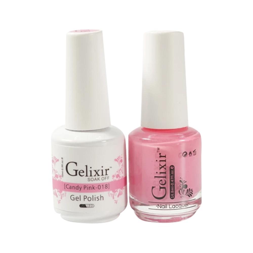 Gelixir Gel Nail Polish Duo - 018 Pink Colors - Candy Pink