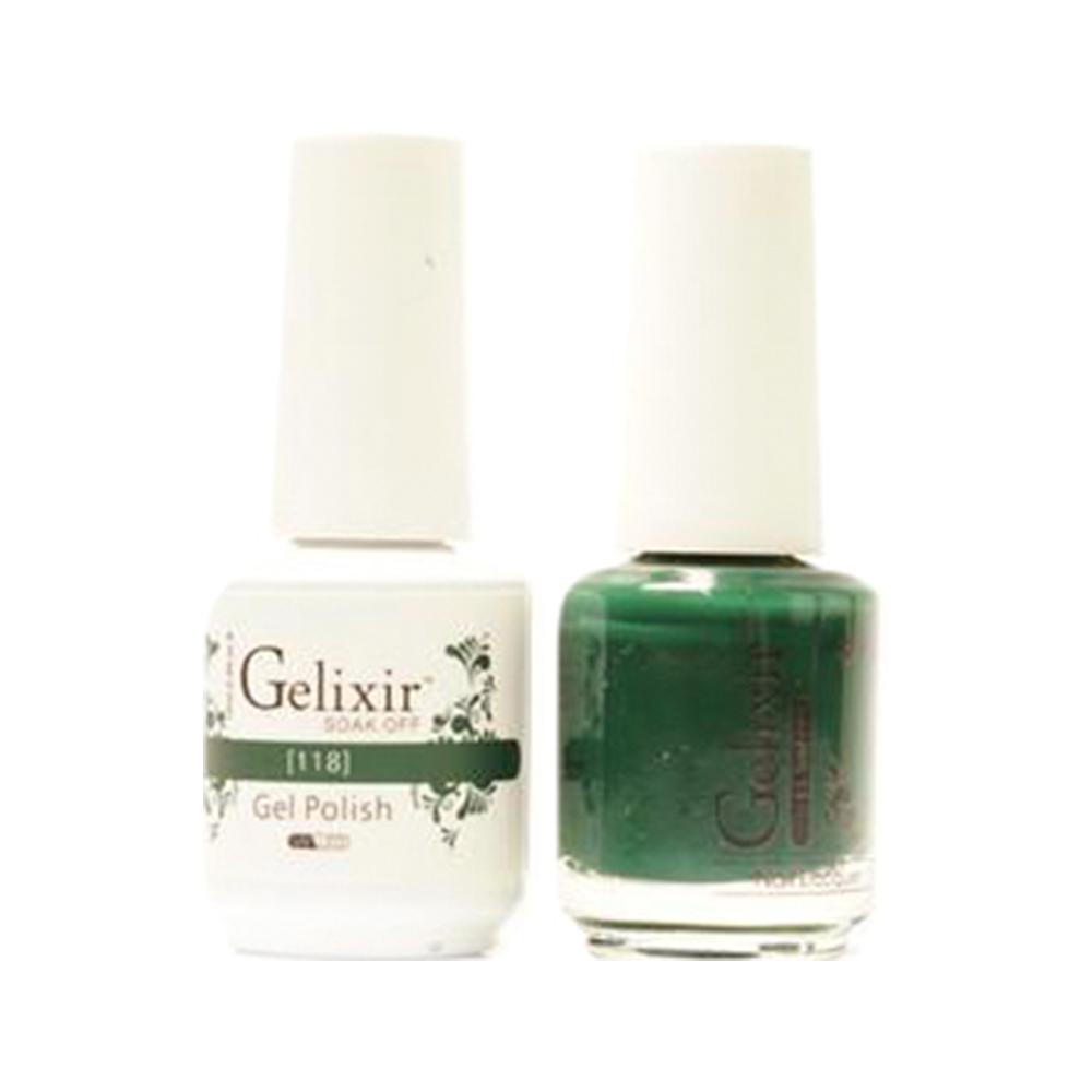 Gelixir Gel Nail Polish Duo - 118 Green Colors