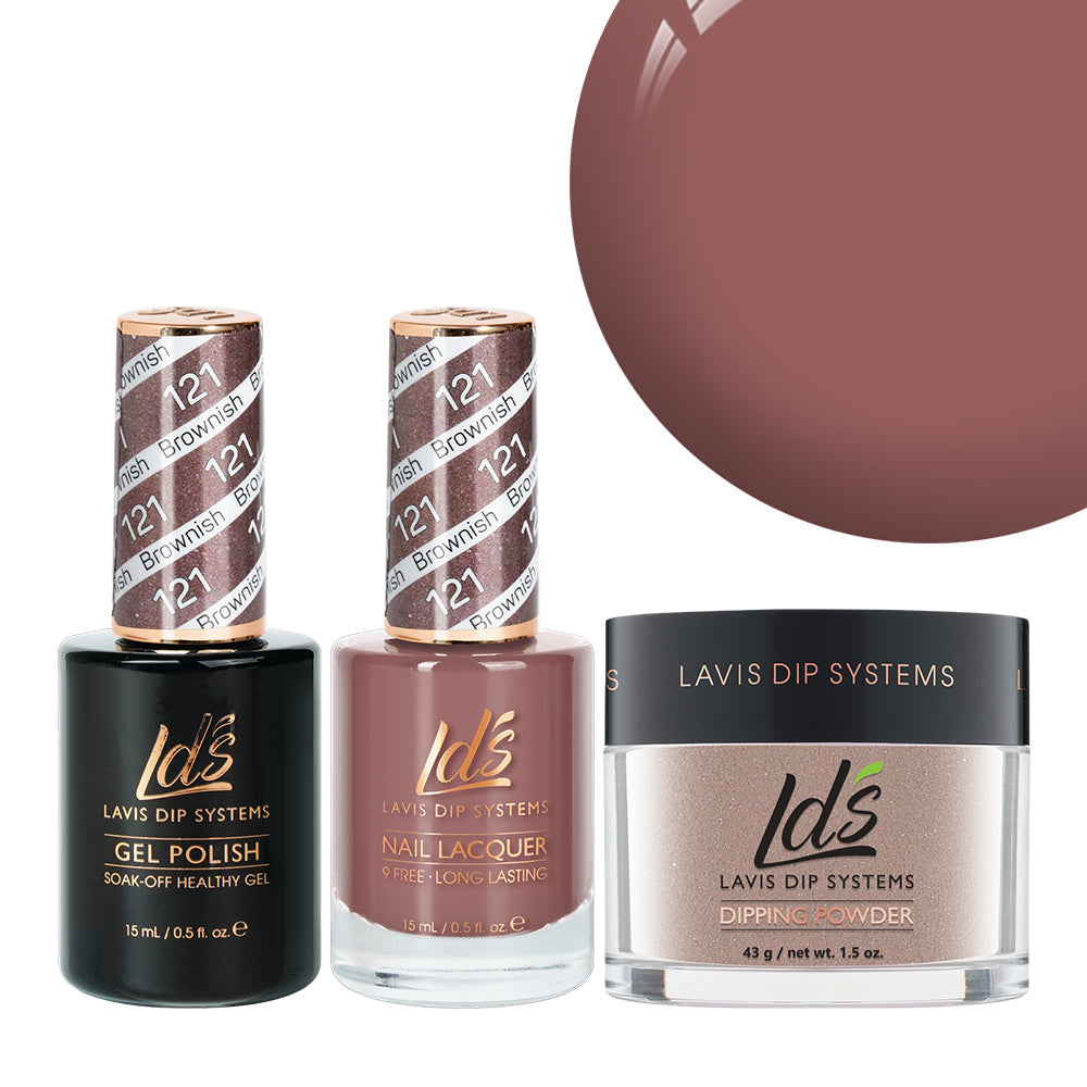 LDS 3 in 1 - 121 Brownish - Dip, Gel & Lacquer Matching