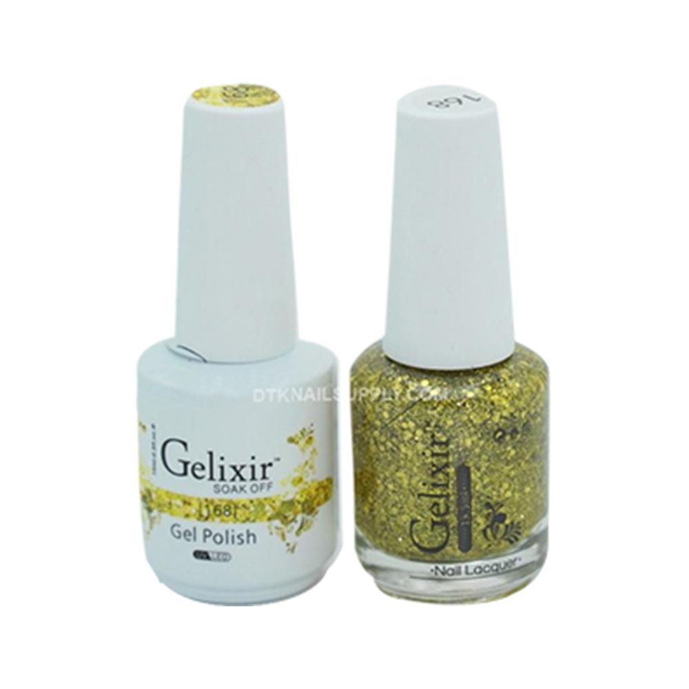 Gelixir Gel Nail Polish Duo - 168 Gold, Glitter Colors