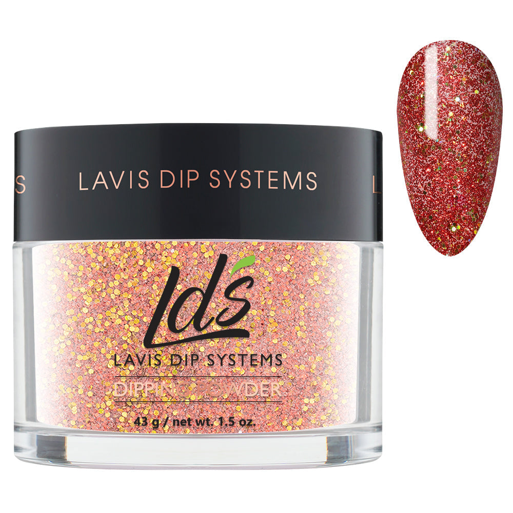 LDS Glitter, Orange Dipping Powder Nail Colors - 177 Enlighten