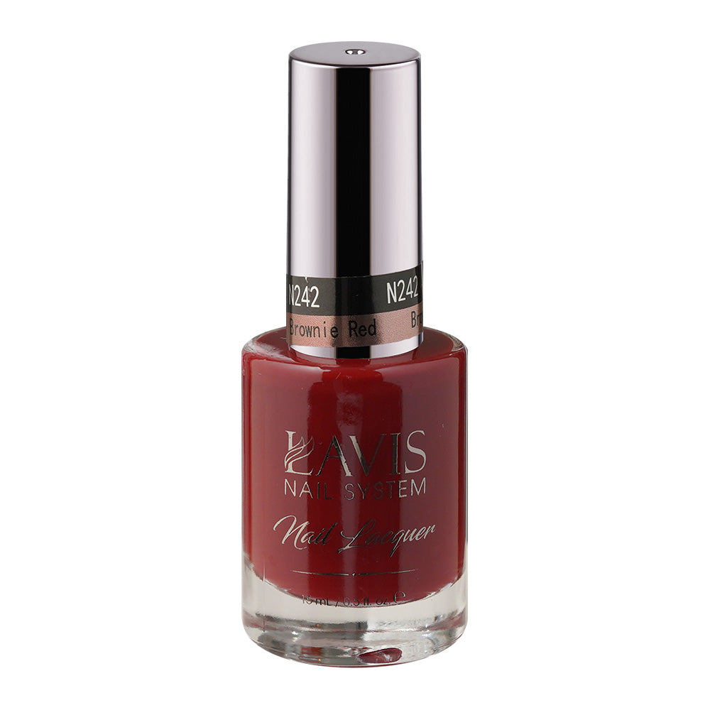 LAVIS Nail Lacquer - 242 Brownie Red - 0.5oz
