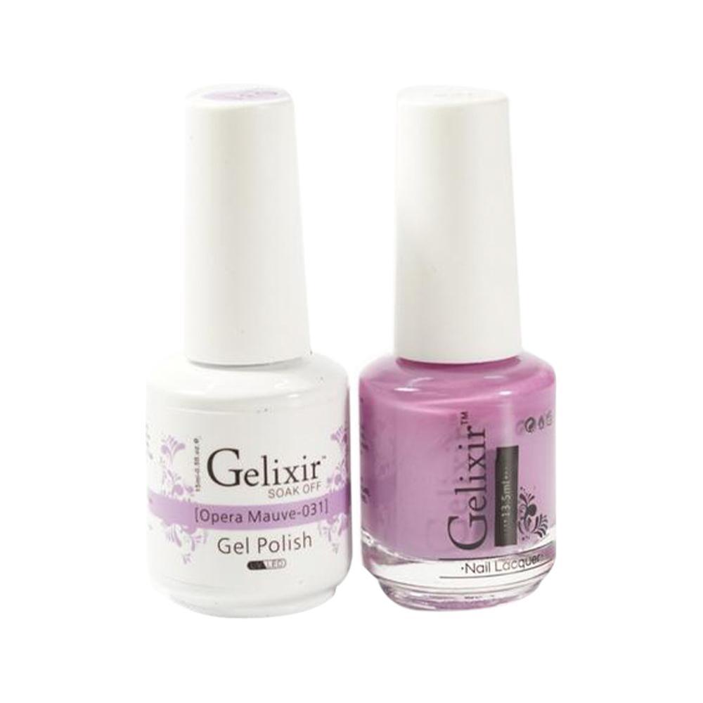 Gelixir Gel Nail Polish Duo - 031 Purple Colors - Opera Mauve