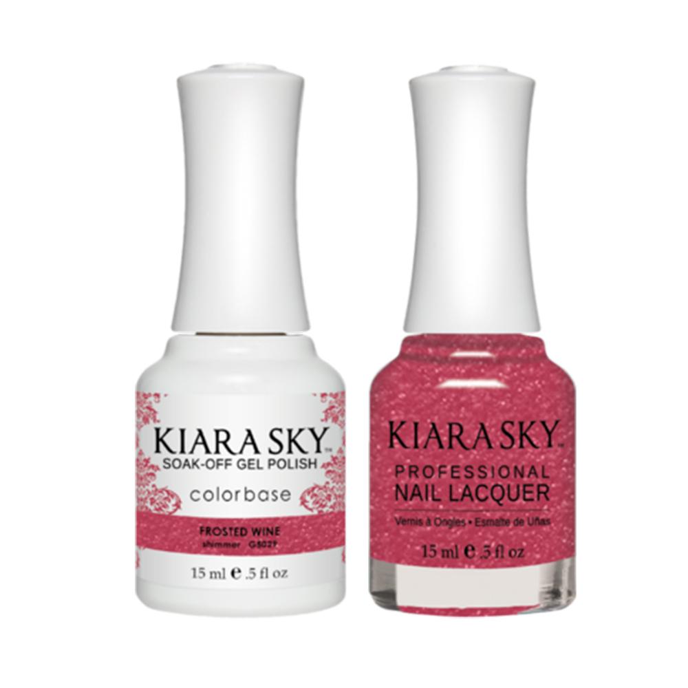 Kiara Sky Gel Nail Polish Duo - All-In-One - 5029 FROSTED WINE