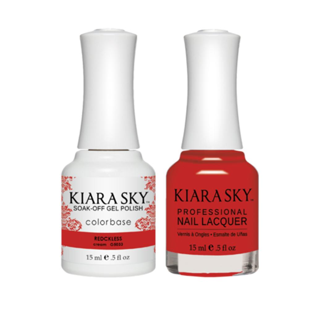 Kiara Sky Gel Nail Polish Duo - All-In-One - 5033 REDCKLESS
