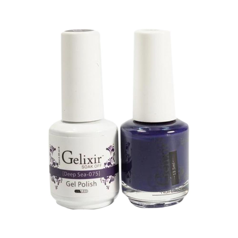 Gelixir Gel Nail Polish Duo - 075 Purple Colors - Deep Sea