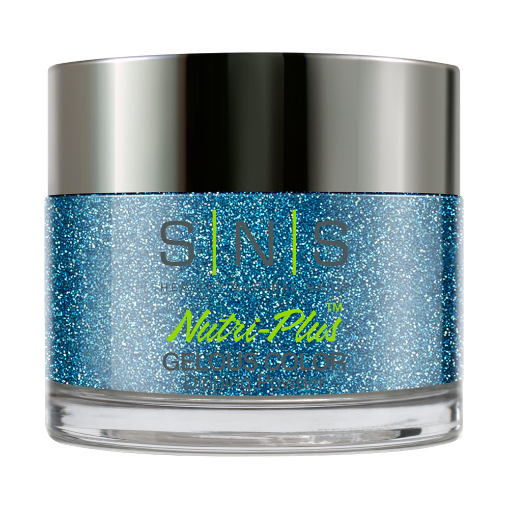 SNS Dipping Powder Nail - AN13 - Frosty Blue Star