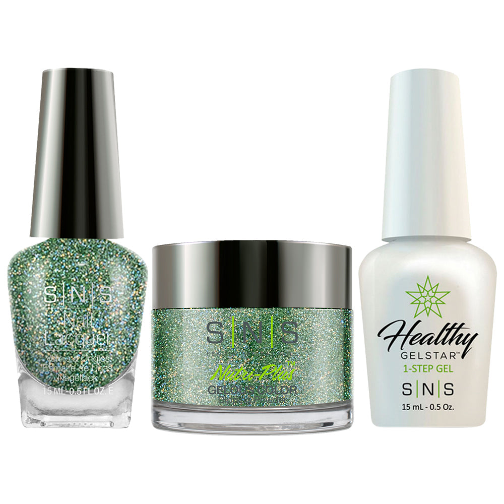 SNS 3 in 1 - AN18 Forestial Green Gelous - Dip, Gel & Lacquer Matching
