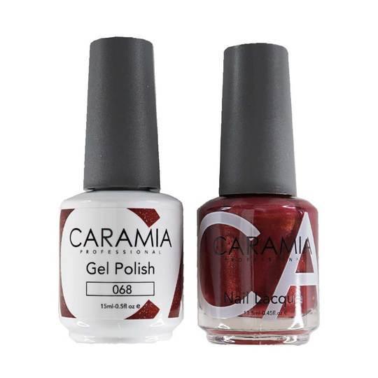 Caramia Gel Nail Polish Duo - 068 Brown, Shimmer Colors