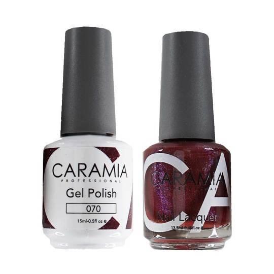 Caramia Gel Nail Polish Duo - 070 Brown, Shimmer Colors