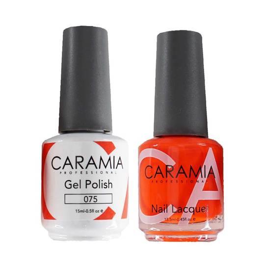 Caramia Gel Nail Polish Duo - 075 Orange, Neon Colors