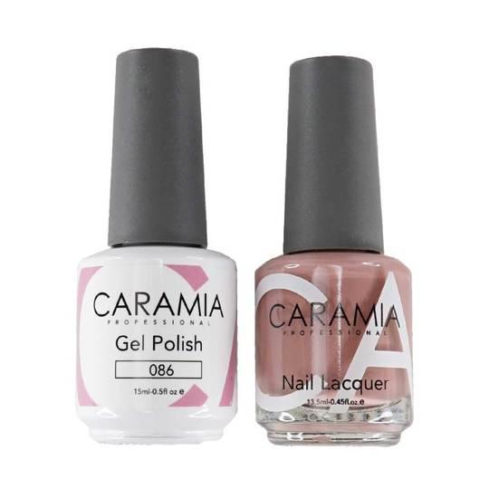 Caramia Gel Nail Polish Duo - 086 Brown, Beige Colors