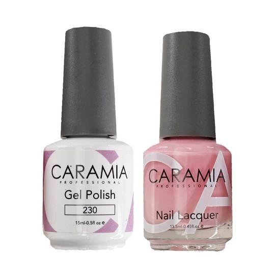 Caramia Gel Nail Polish Duo - 230 Pink, Beige Colors
