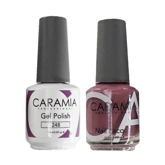 Caramia Gel Nail Polish Duo - 248 Purple, Gray Colors