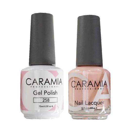 Caramia Gel Nail Polish Duo - 258 Beige Colors
