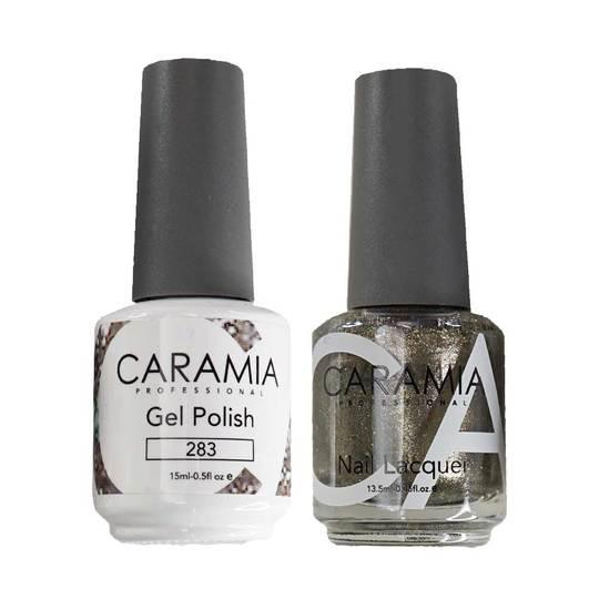 Caramia Gel Nail Polish Duo - 283 Silver, Glitter Colors