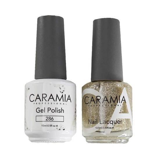 Caramia Gel Nail Polish Duo - 286 Clear, Glitter Colors