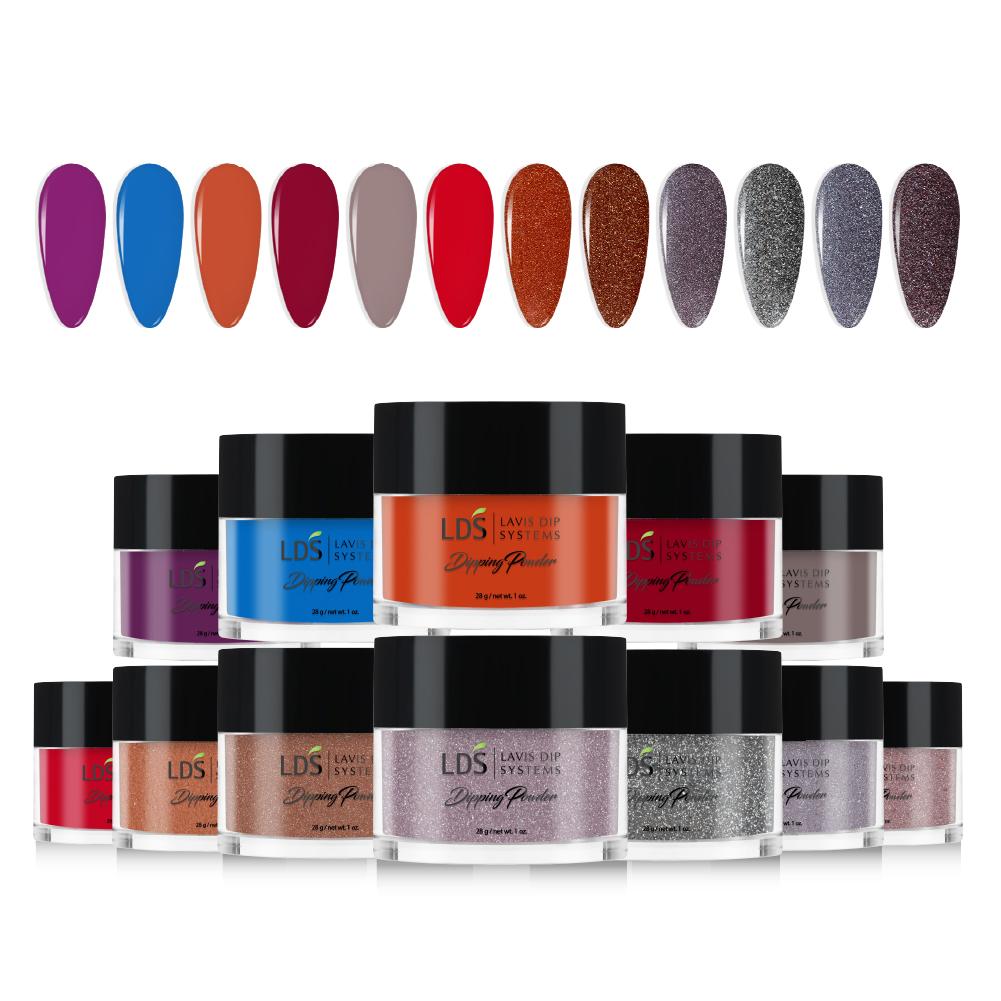  LDS Fall Collection 1oz/ea (12 Colors): 37, 38, 39, 40, 41, 42, 43, 44, 45, 46, 47, 48 by LDS sold by DTK Nail Supply