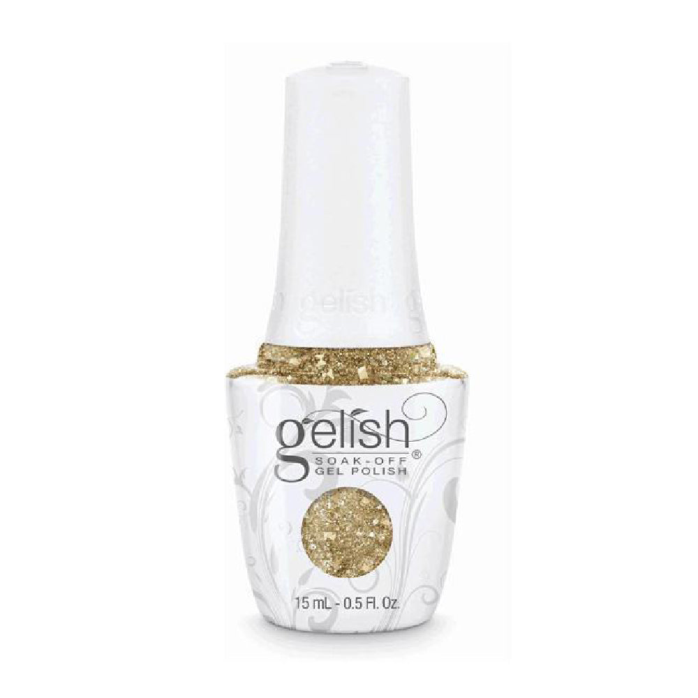 Gelish Nail Colours - 075 Give Me Gold - Gold Gelish Nails - 1110075