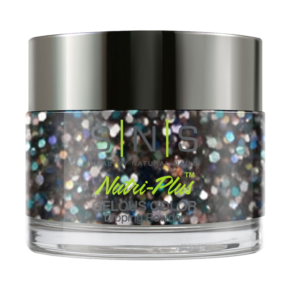 SNS Dipping Powder Nail - IS09 - Autumn Sky - Glitter, Multi, Brown Colors