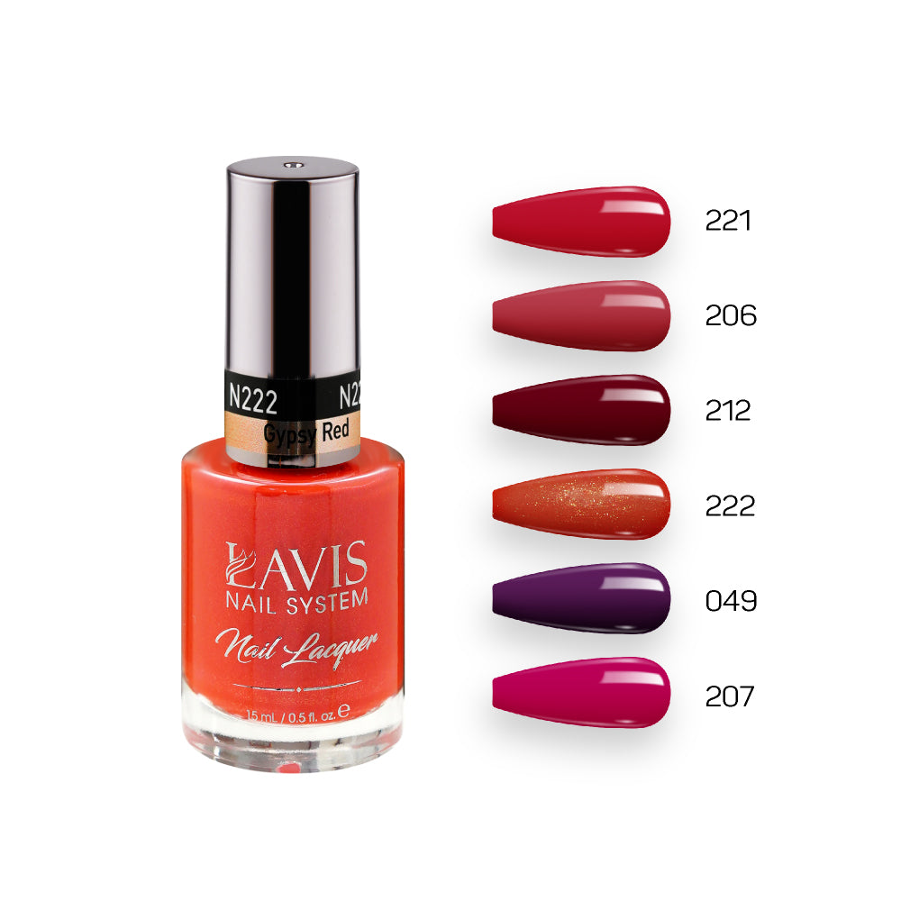 Lavis Healthy Nail Lacquer Set N8 (6 colors): 221, 206, 212, 222, 049, 207