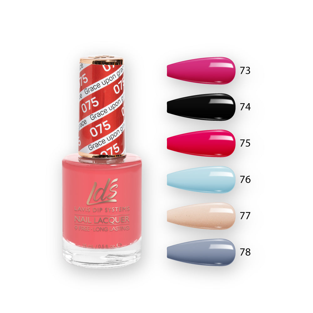 LDS Nail Lacquer Set (6 colors): 073 to 078