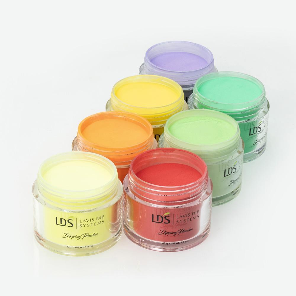  LDS Neon Collection 1oz/ea (07 Colors): 99, 100, 101, 102, 103, 104, 105 by LDS sold by DTK Nail Supply
