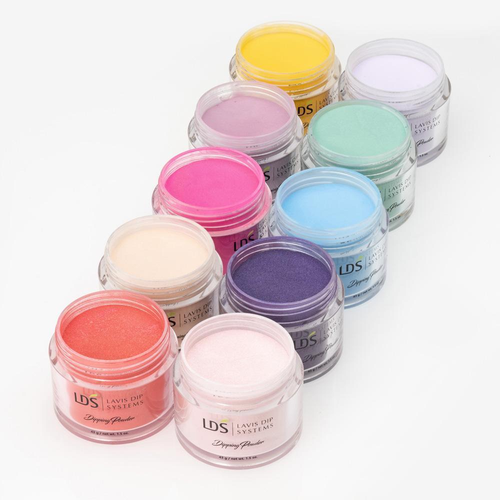  LDS Summer Collection 1oz/ea (10 Colors): 10, 11, 18, 19, 120, 143, 115, 131, 142, 134 by LDS sold by DTK Nail Supply