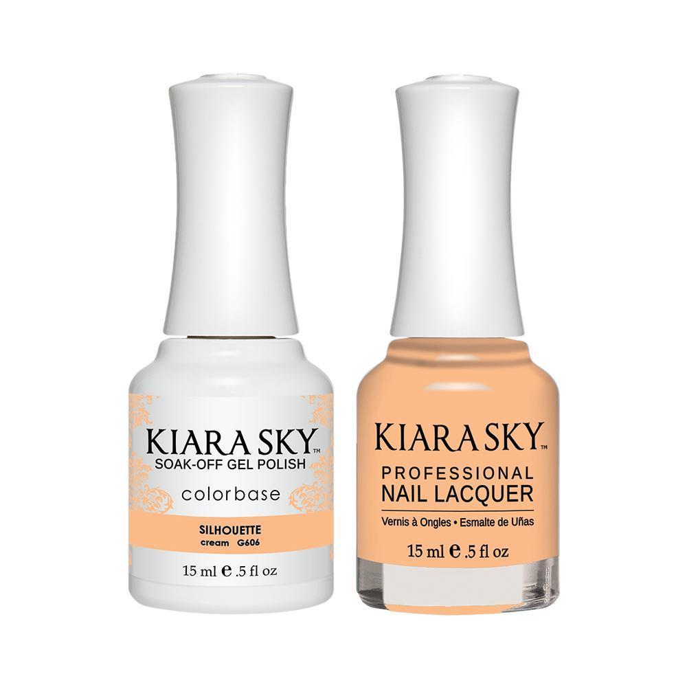 Kiara Sky Gel Nail Polish Duo - 606 Beige Colors - Silhouette