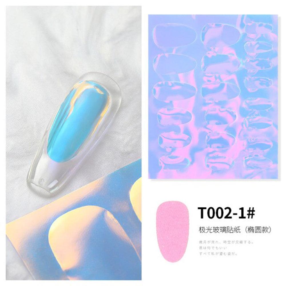 Aurora Ice Cube Cellophane Transfer DIY Nail Art Decoration Sticker - T002-1