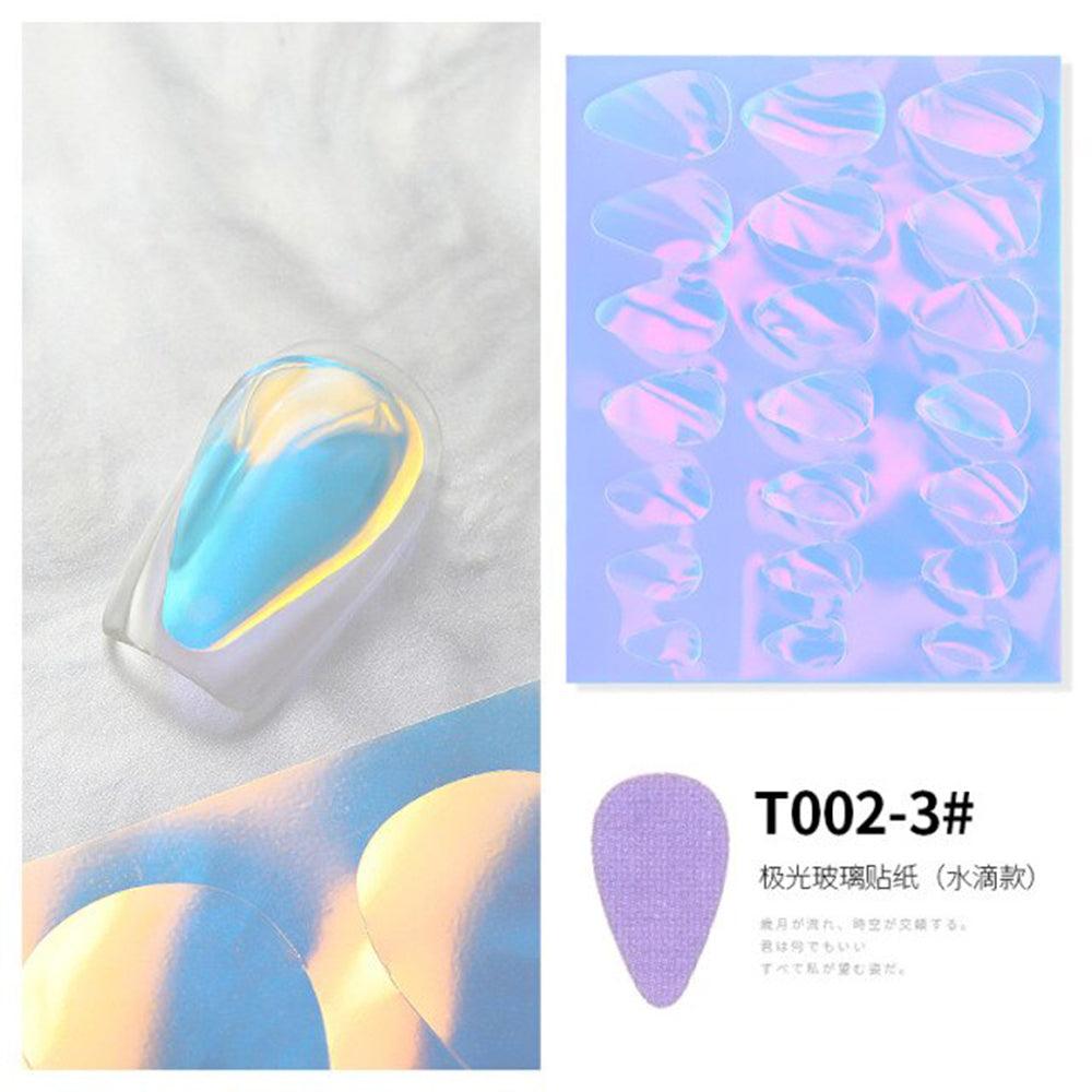 Aurora Ice Cube Cellophane Transfer DIY Nail Art Decoration Sticker - T002-3