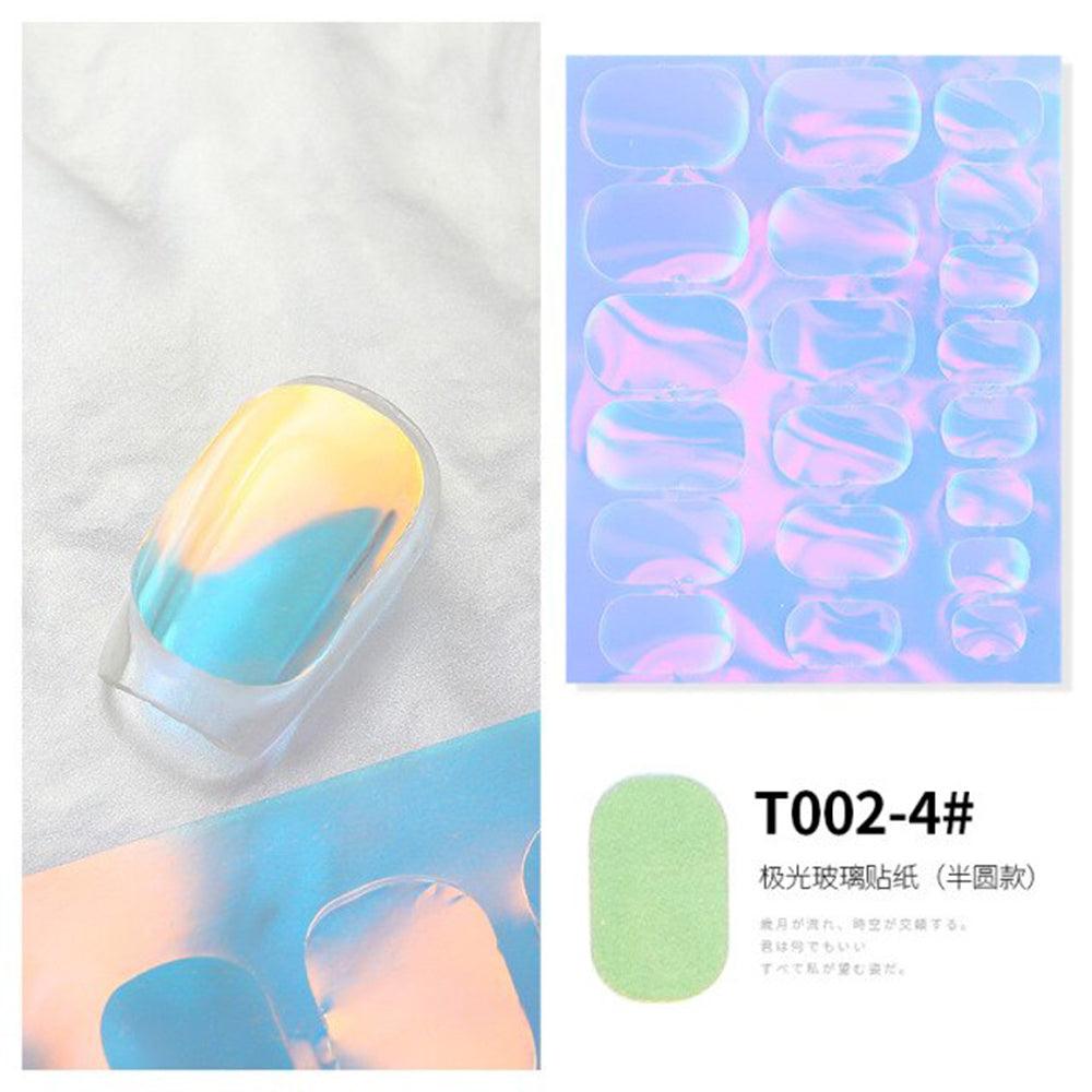 Aurora Ice Cube Cellophane Transfer DIY Nail Art Decoration Sticker - T002-4