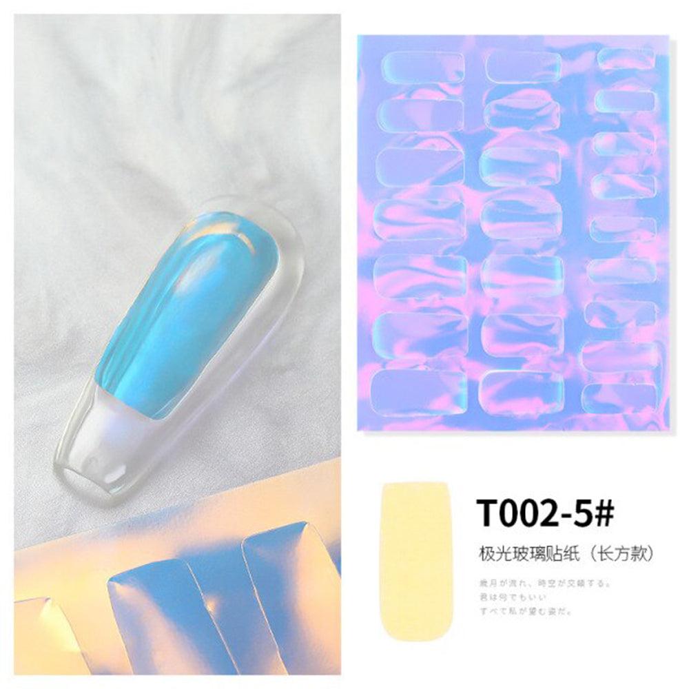 Aurora Ice Cube Cellophane Transfer DIY Nail Art Decoration Sticker - T002-5