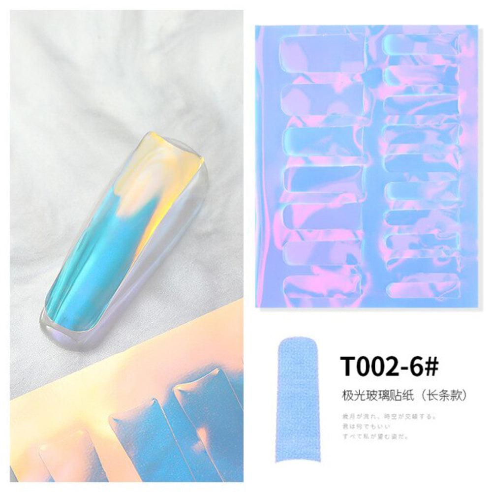 Aurora Ice Cube Cellophane Transfer DIY Nail Art Decoration Sticker - T002-6