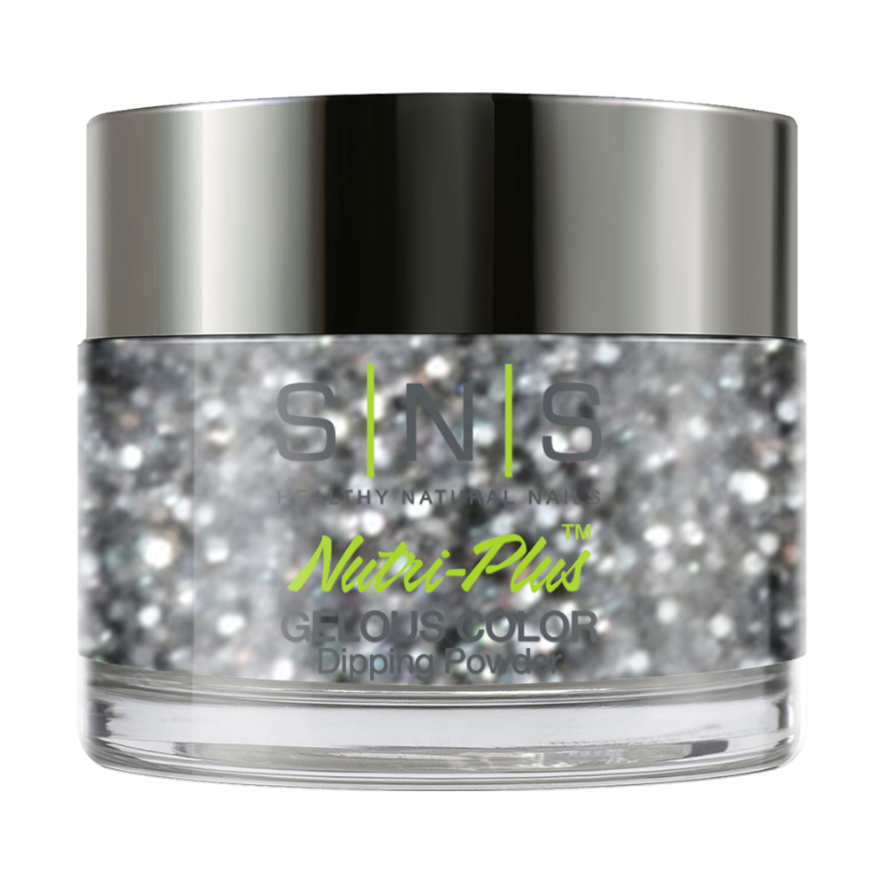 SNS Dipping Powder Nail - WW12 - Alaskan Cruise - Glitter, Silver Colors