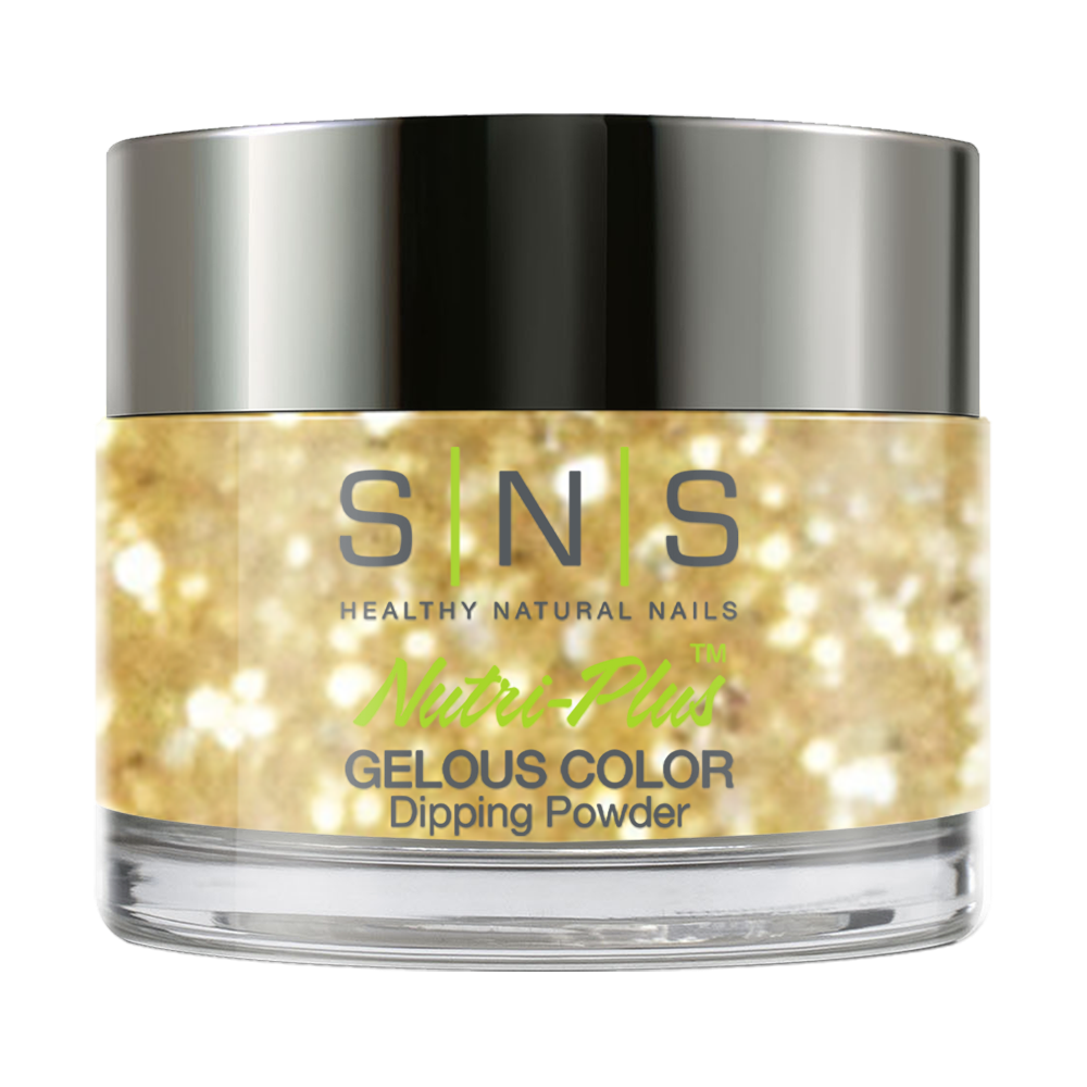 SNS Dipping Powder Nail - WW14 - Triple Axel - Gold, Glitter Colors