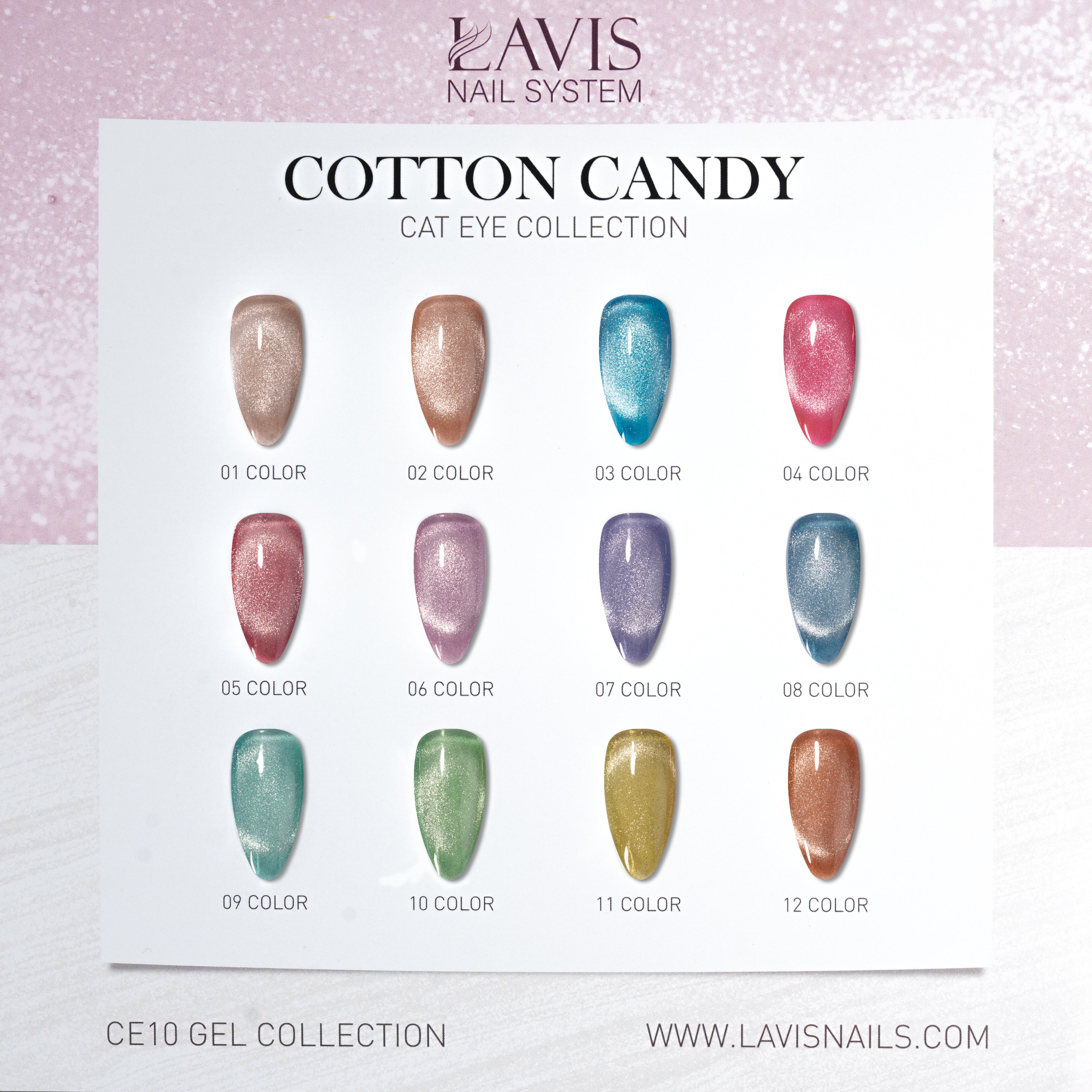 Lavis Cat Eyes CE10 - Set 12 Colors - Cotton Candy Collection V2