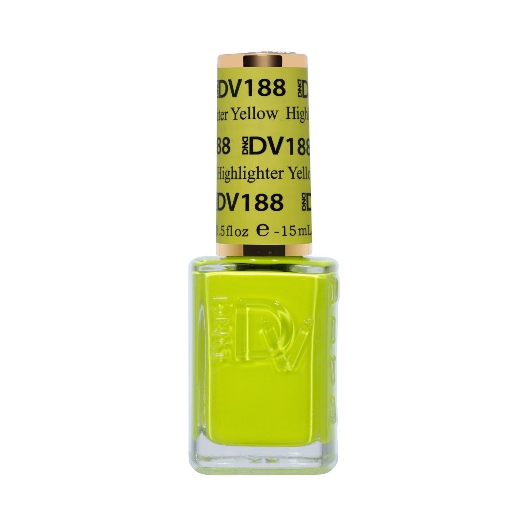 DND DIVA Nail Lacquer - 188 Highlighter Yellow