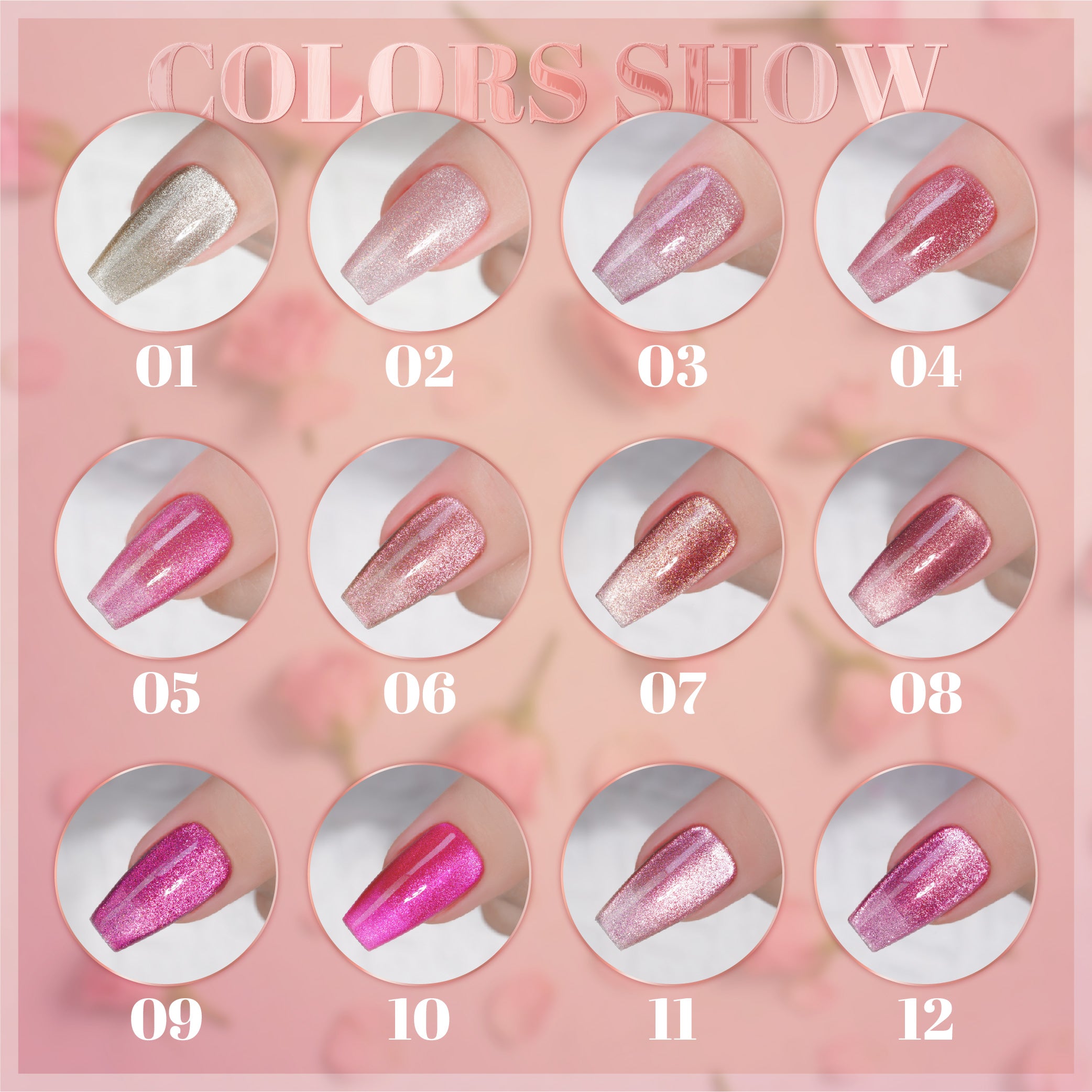 LDS DR 12 Colors - Gel Polish 0.5 oz - Dozen Rose Collection