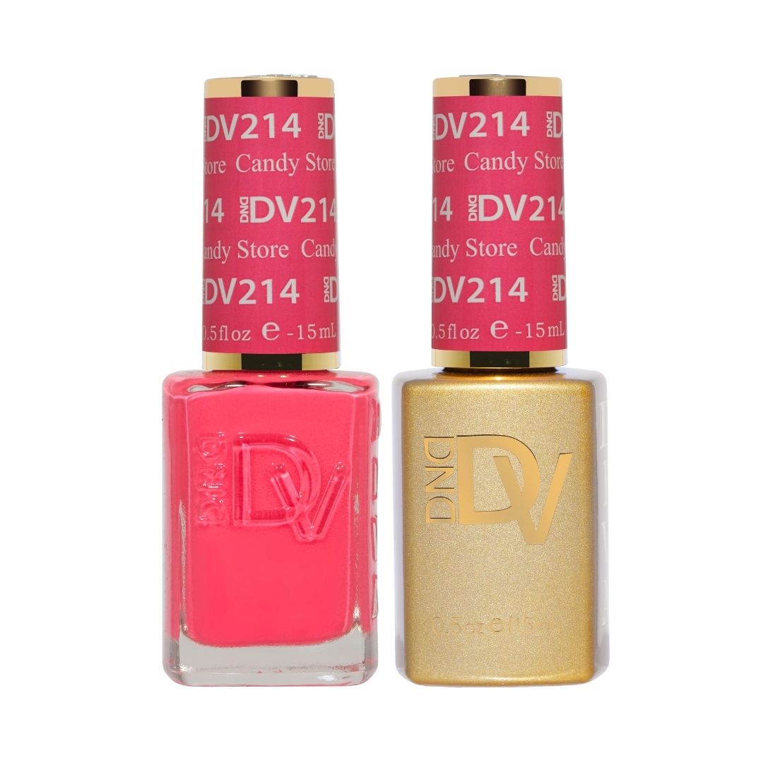 DND DV 214 Candy Store - DND Diva Gel Polish & Matching Nail Lacquer Duo Set