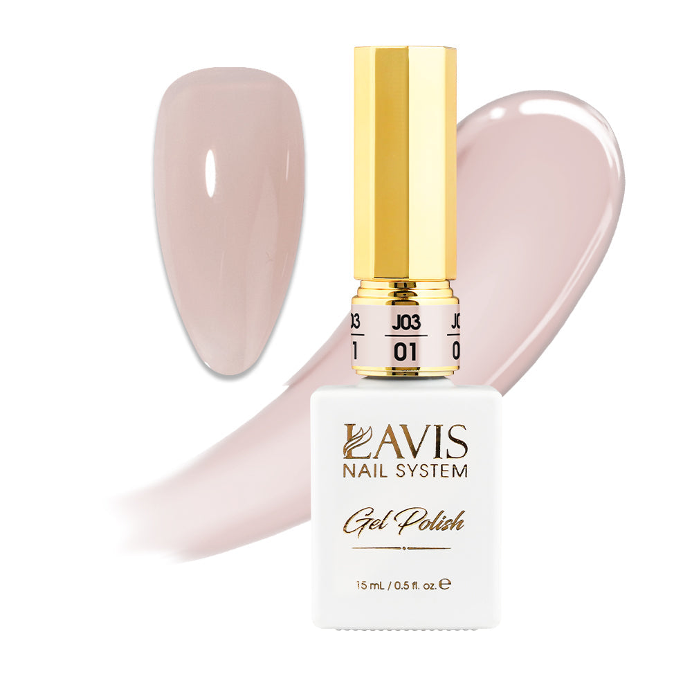 Jelly Gel Polish Colors - Lavis J03-01 - Bare With Me Collection