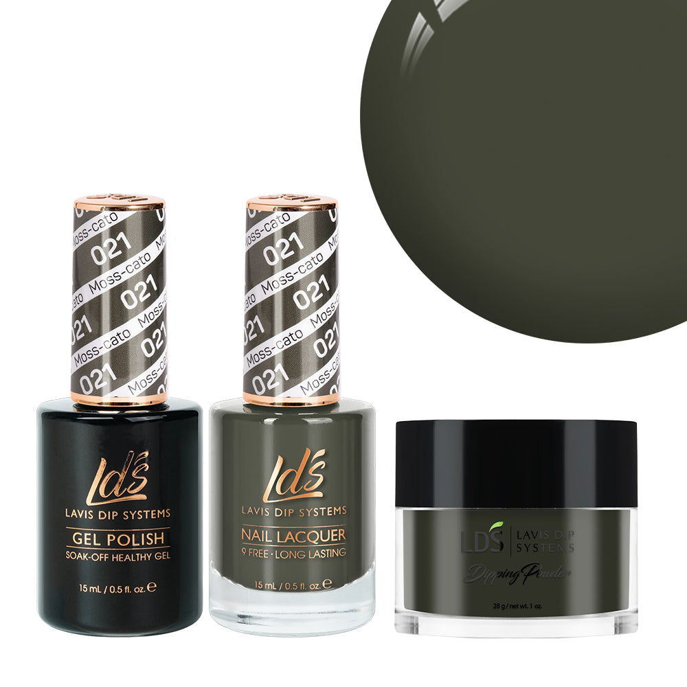 LDS 3 in 1 - 021 Moss-Cato - Dip, Gel & Lacquer Matching