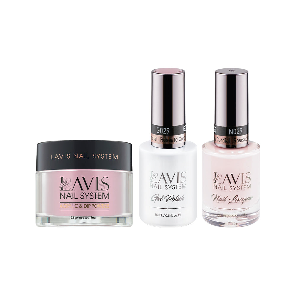 LAVIS 3 in 1 - 029 Roseate Cordial - Acrylic & Dip Powder, Gel & Lacquer