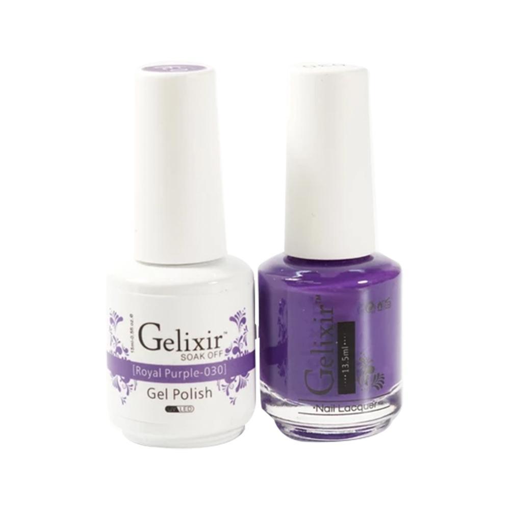Gelixir Gel Nail Polish Duo - 030 Purple Colors - Royal Purple