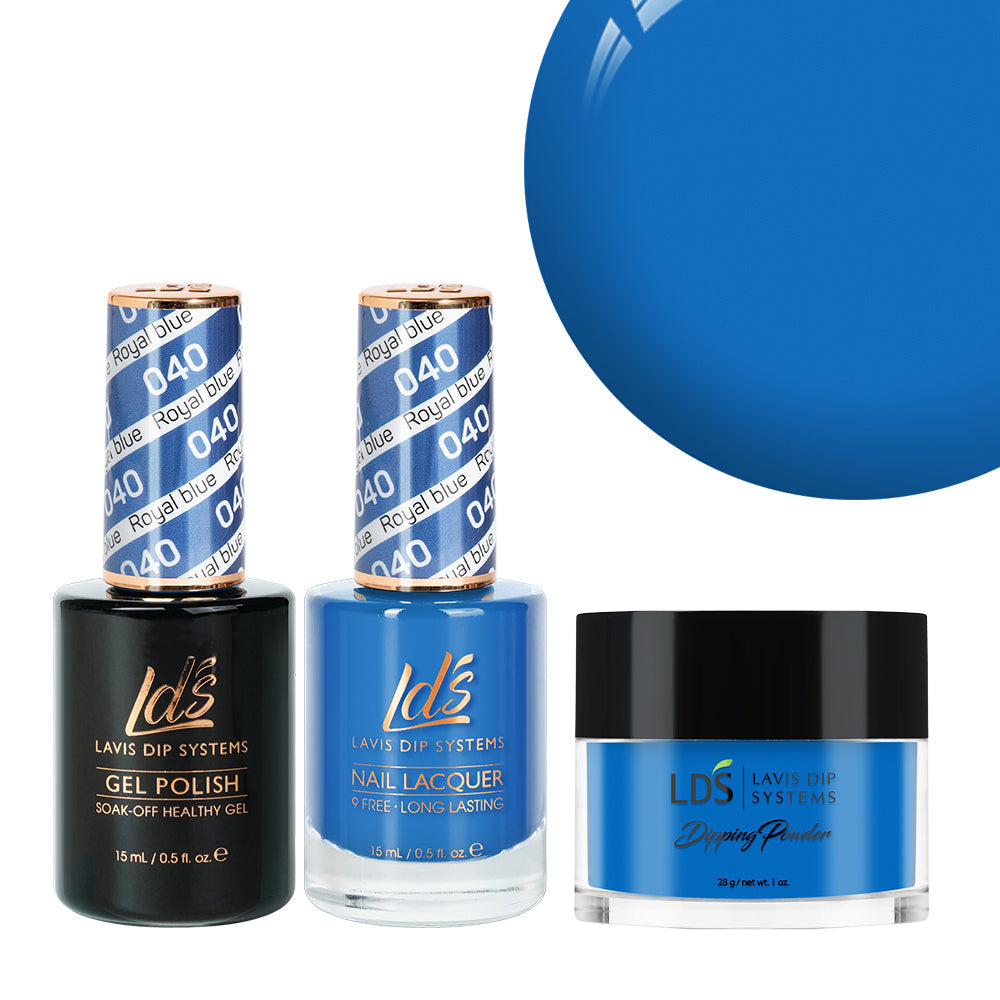 LDS 3 in 1 - 040 Royal Blue - Dip, Gel & Lacquer Matching