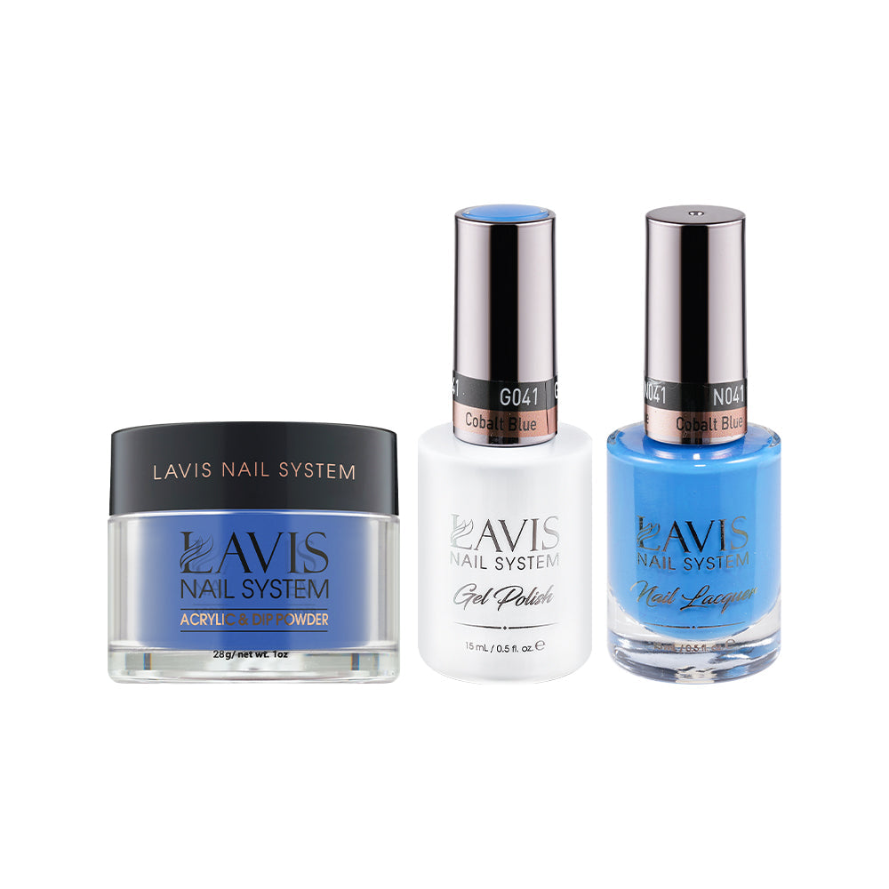 LAVIS 3 in 1 - 041 Cobalt Blue - Acrylic & Dip Powder, Gel & Lacquer