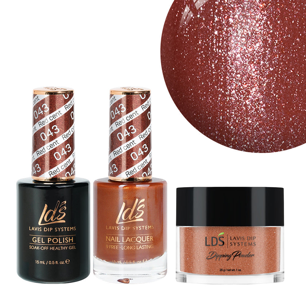 LDS 3 in 1 - 043 Bronze - Dip, Gel & Lacquer Matching