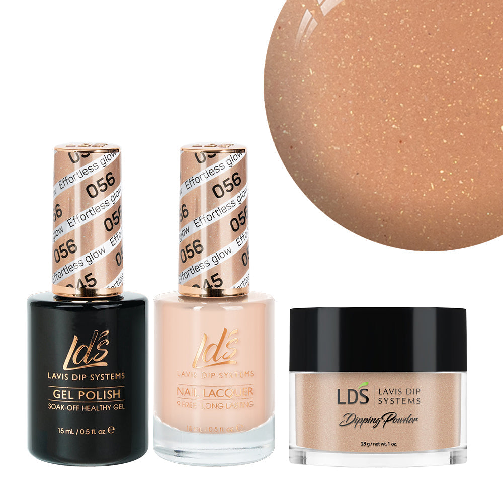LDS 3 in 1 - 056 Effortless Glow - Dip, Gel & Lacquer Matching