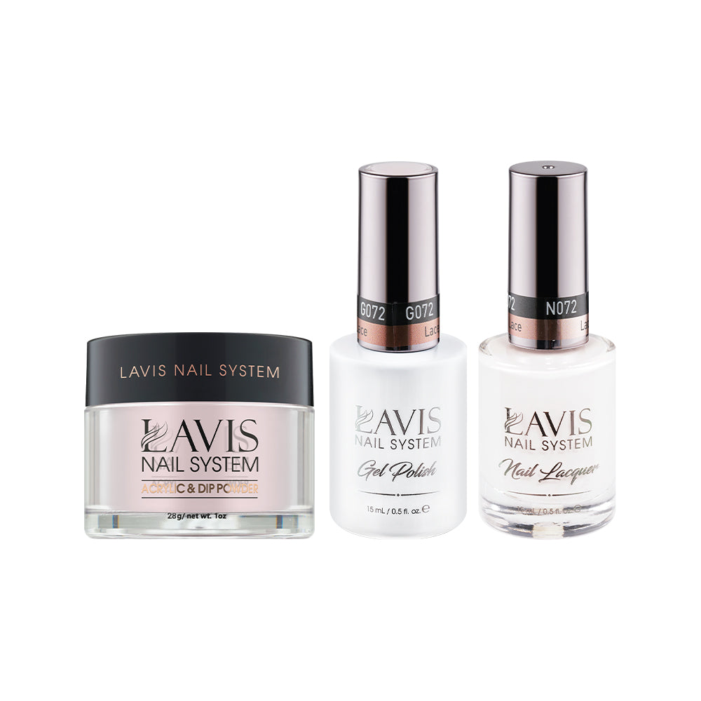 LAVIS 3 in 1 - 072 Lace - Acrylic & Dip Powder, Gel & Lacquer